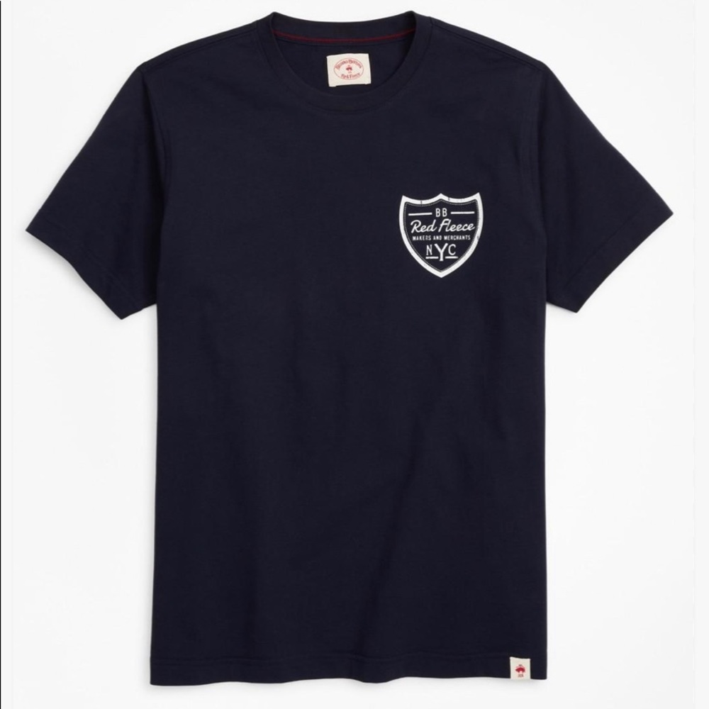 Brooks Brothers Red Fleece jersey tee NY logo
